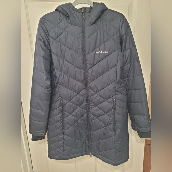 Columbia Jackets & Blazers - Women's Columbia Heavenly long hooded jacket, Dark Nocturnal size Medium